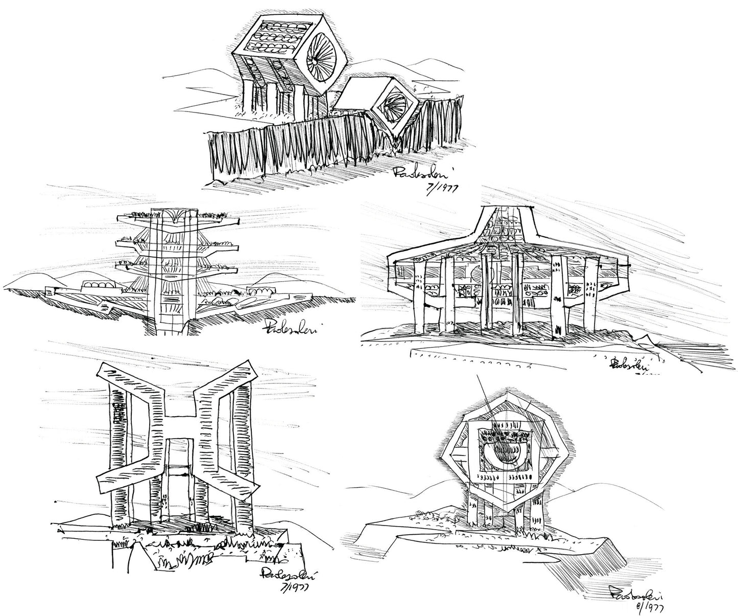 Soleri City Series - Set of 5 Prints